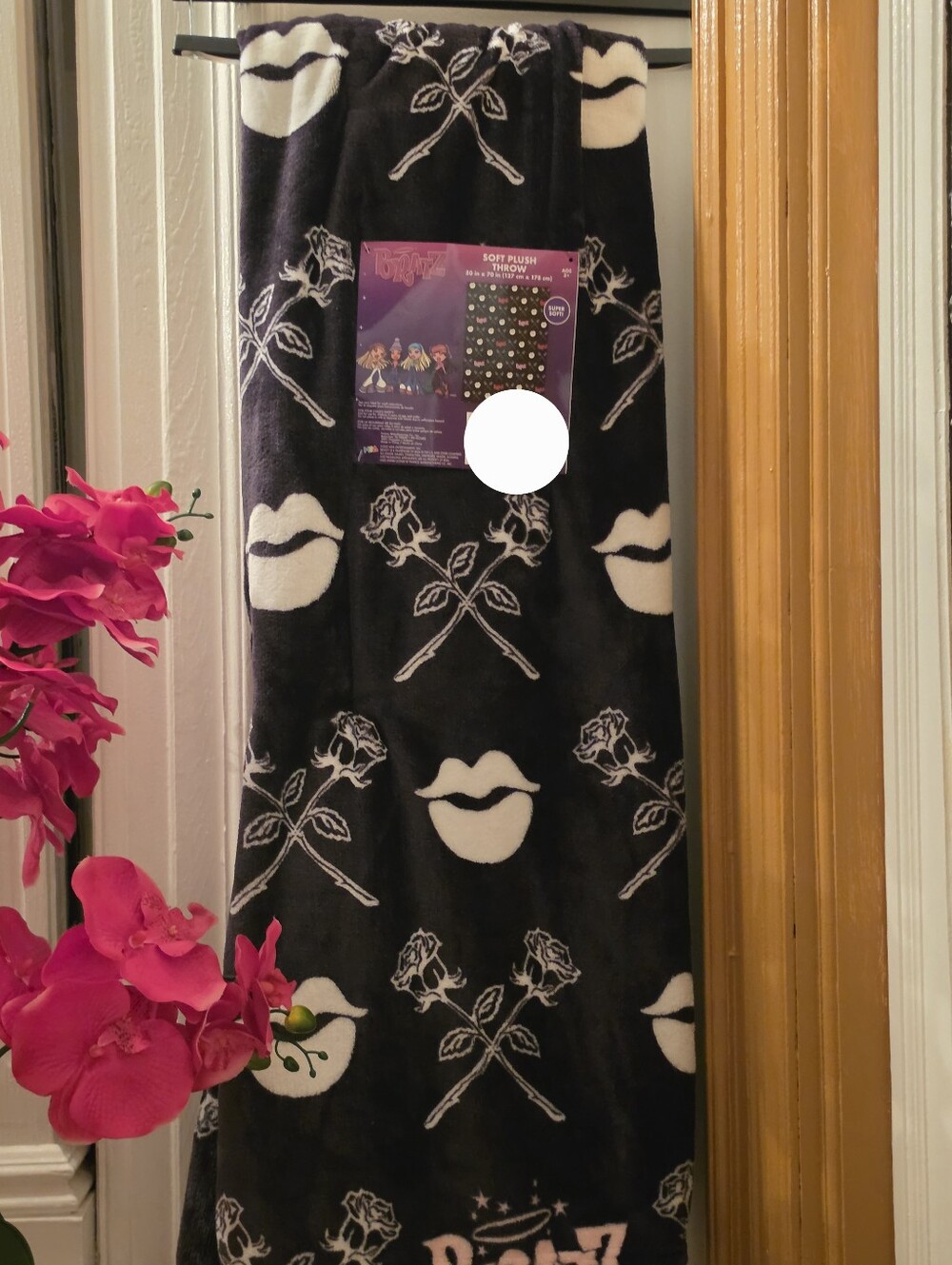 Bratz Lips & Roses Soft Plush Throw Blanket